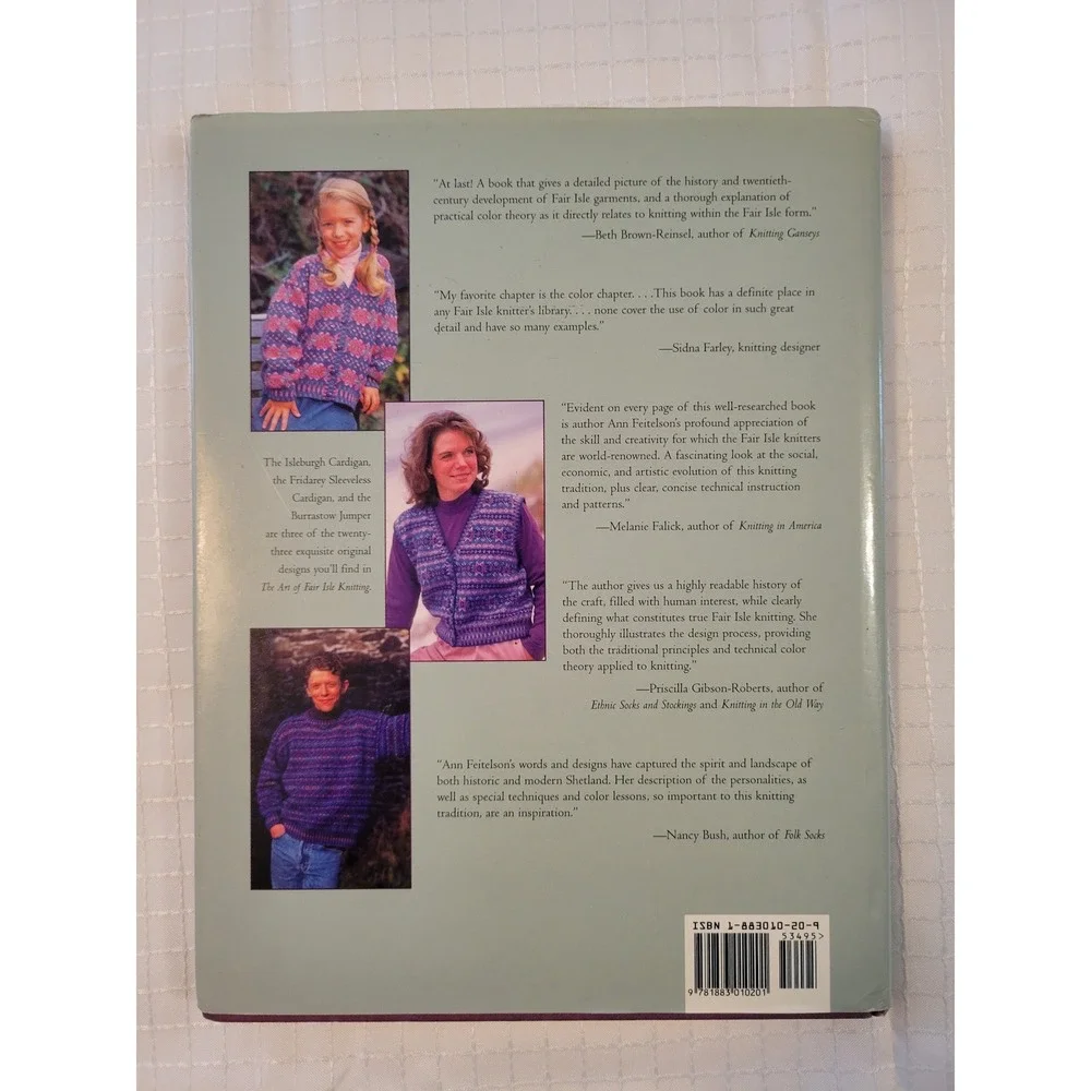 The Art of Fair Isle Knitting Ann Feitelson History Technique Patterns Hardcover